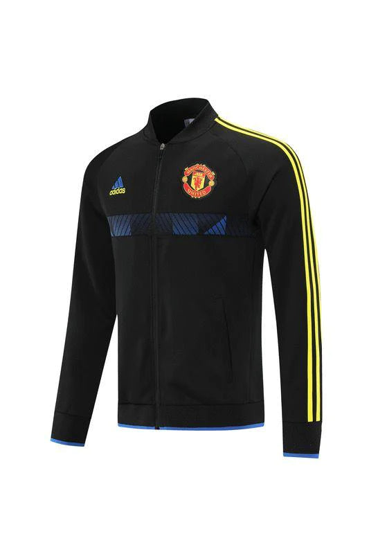 Manchester United Black/Yellow Strips Anthem Jacket