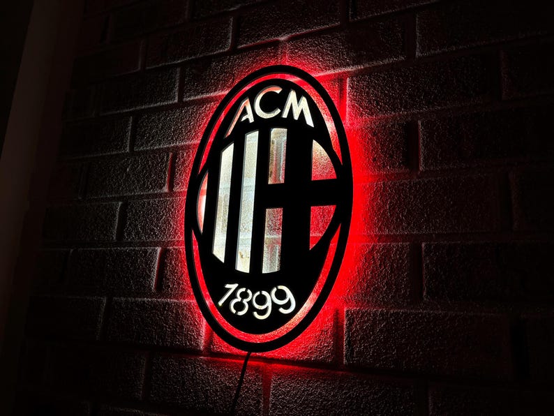AC Milan LED Wall Decor Logo