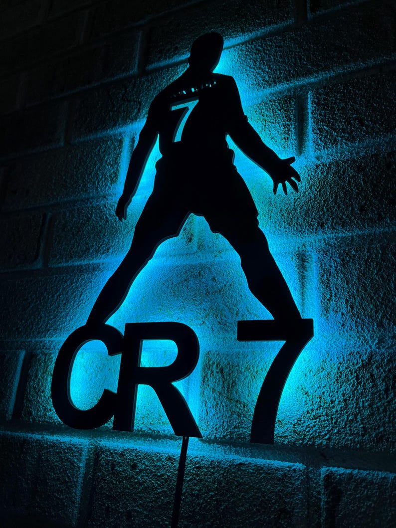 Cristiano Ronaldo LED Wall Decor Logo