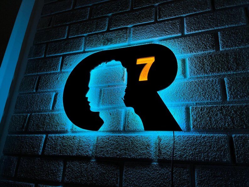 CR7 LED Wall Art Logo