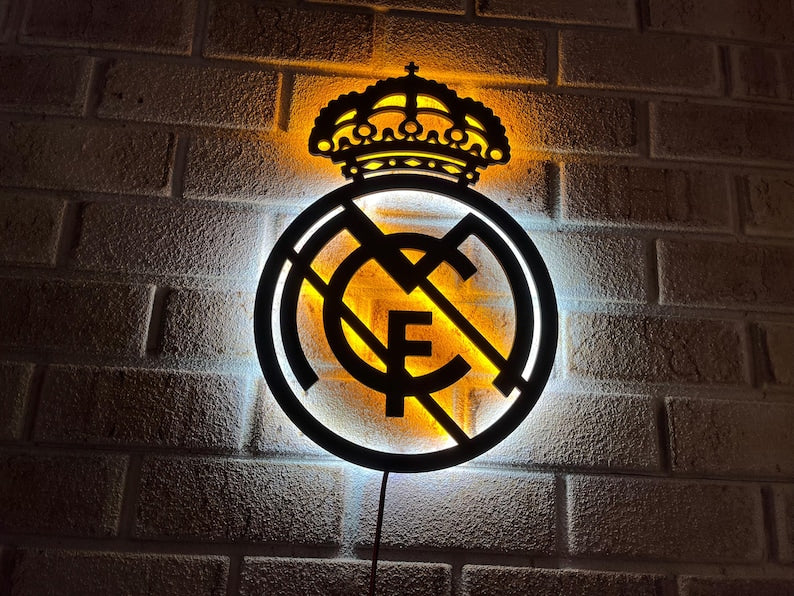Real Madrid LED Wall Decor Logo