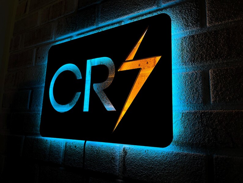Ronaldo CR7 LED Wall Decor Logo