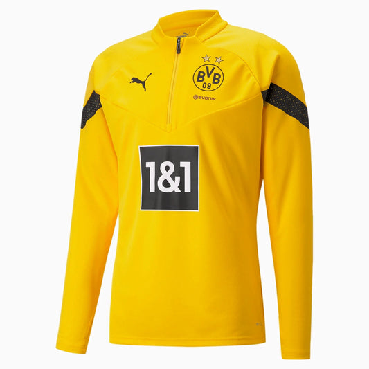 Borussia Dortmund Quarter Zip Top - Cyber Yellow