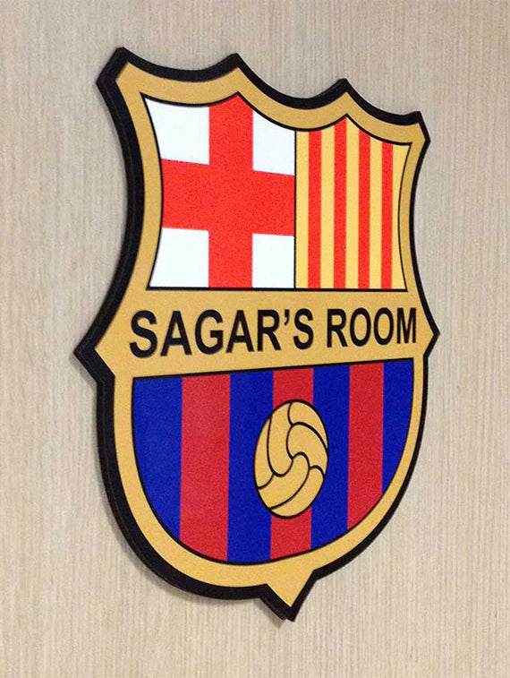 Personalised Fc Barcelona Door Name Plate