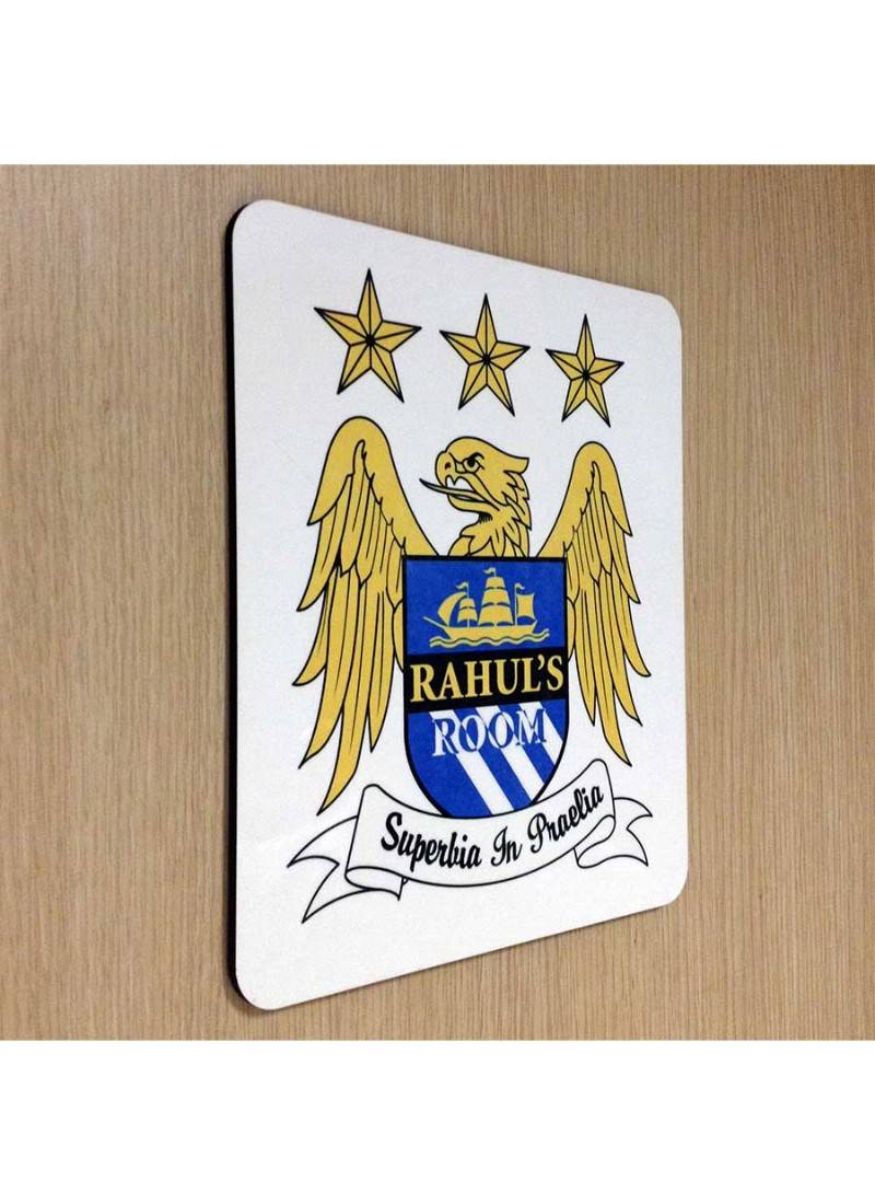 Personalised Manchester City Door Name Plate