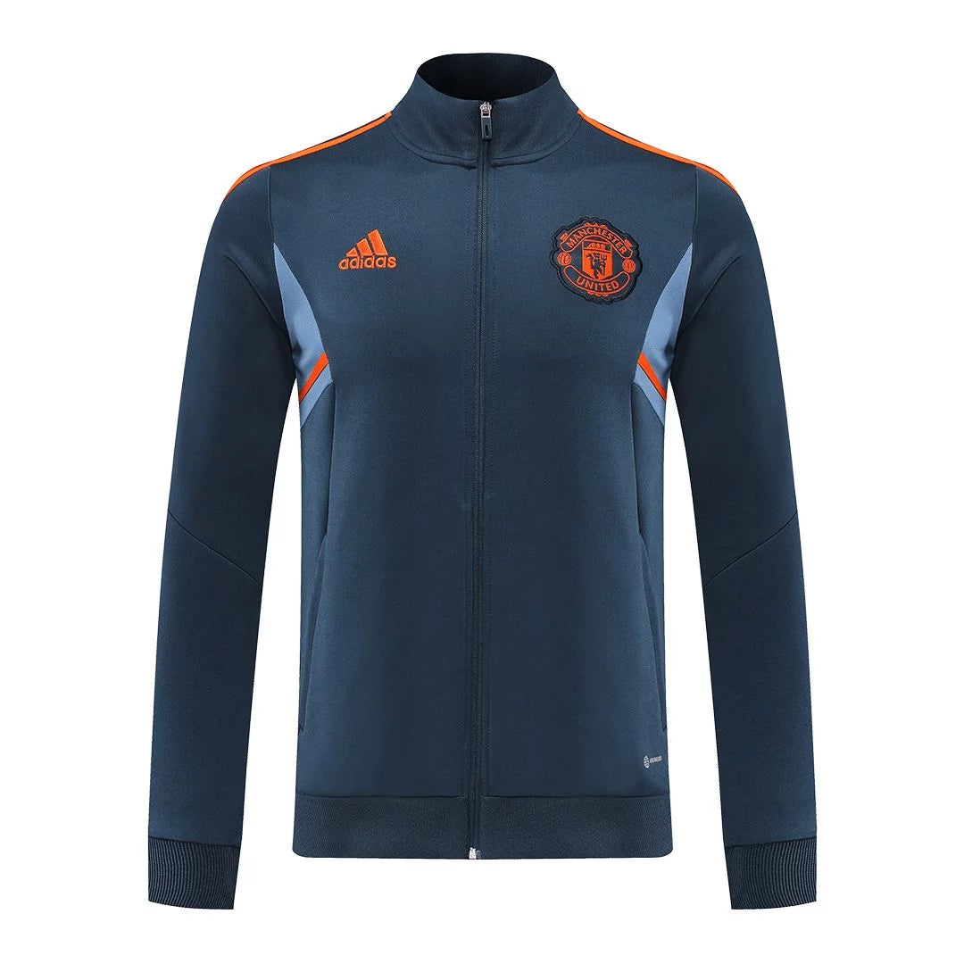 Manchester United Blue Orange Stripe Jacket
