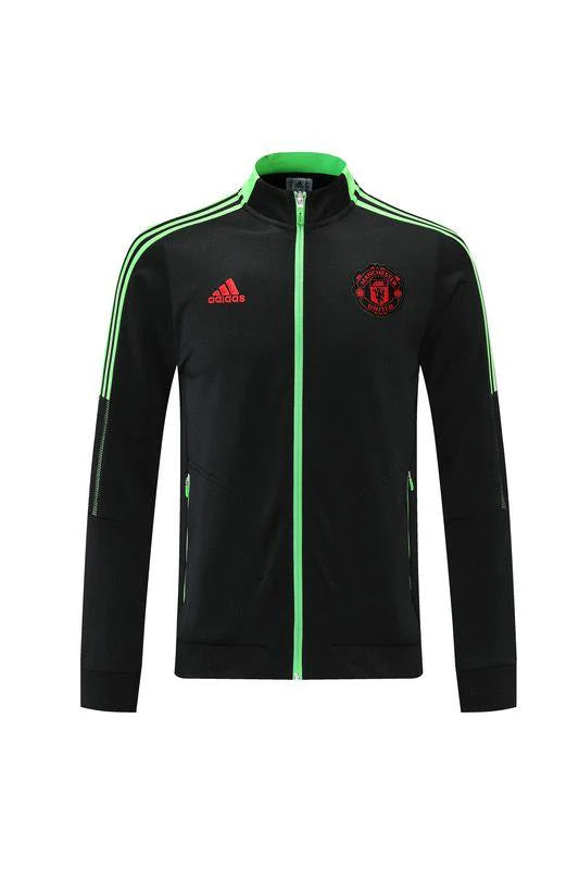 Manchester United Black/Green Strips Anthem Jacket
