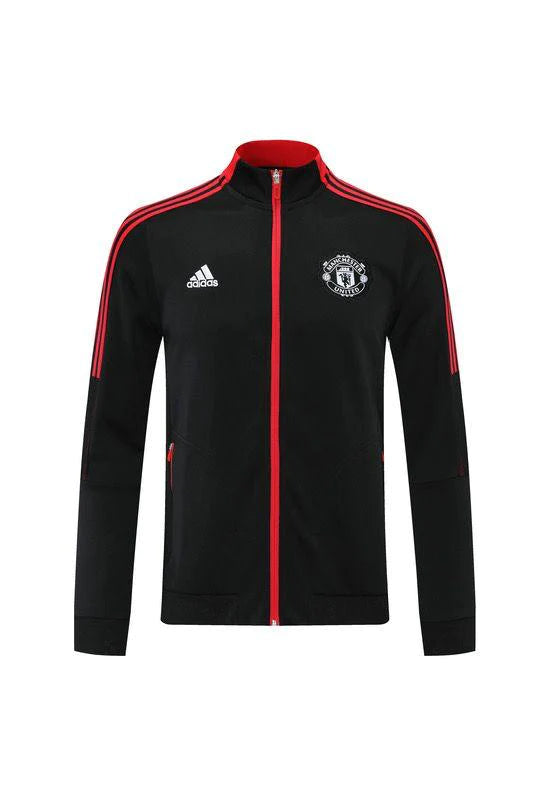 Manchester United Black/Red Strips Anthem Jacket