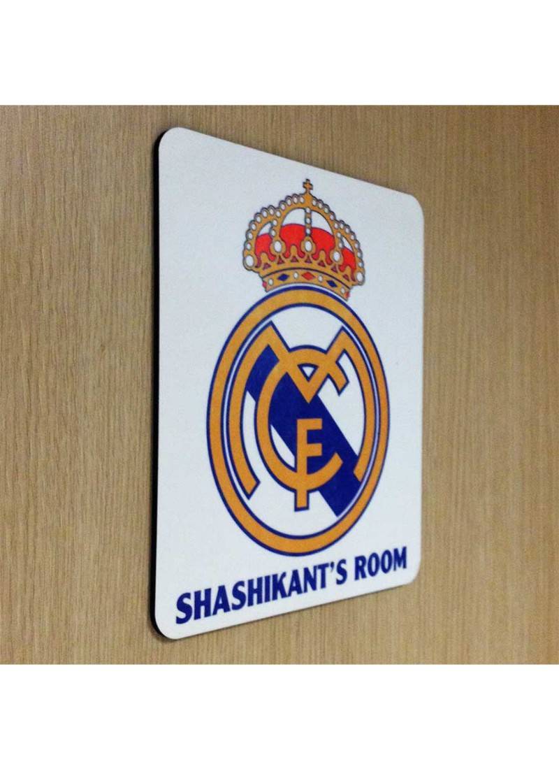 Personalised Real Madrid Door Name Plate