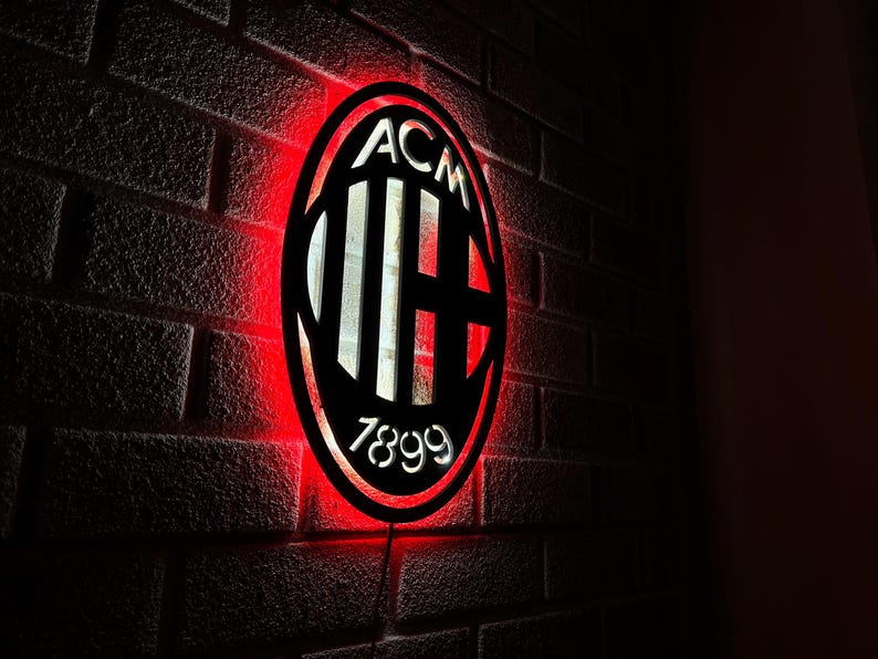 AC Milan LED Wall Decor Logo