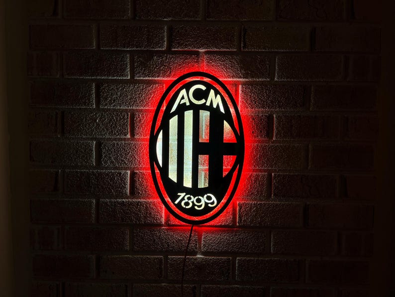 AC Milan LED Wall Decor Logo