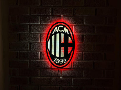 AC Milan LED Wall Decor Logo