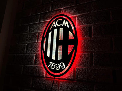 AC Milan LED Wall Decor Logo