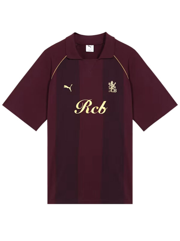 RCB Striper Travel Polo T–Shirt 2026 – Maroon