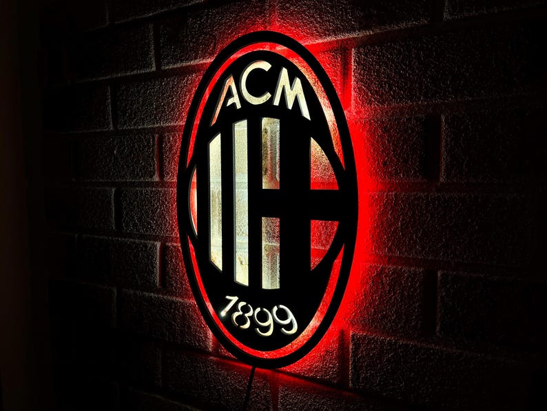 AC Milan LED Wall Decor Logo