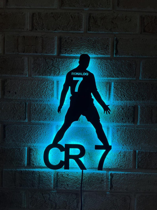Cristiano Ronaldo LED Wall Decor Logo